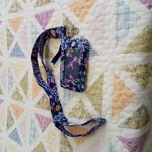 Vera Bradley Iconic Zip ID and Lanyard